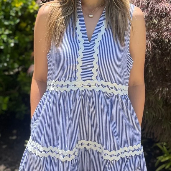 Sleeveless Rick Rack Dress - Picture 1 of 2